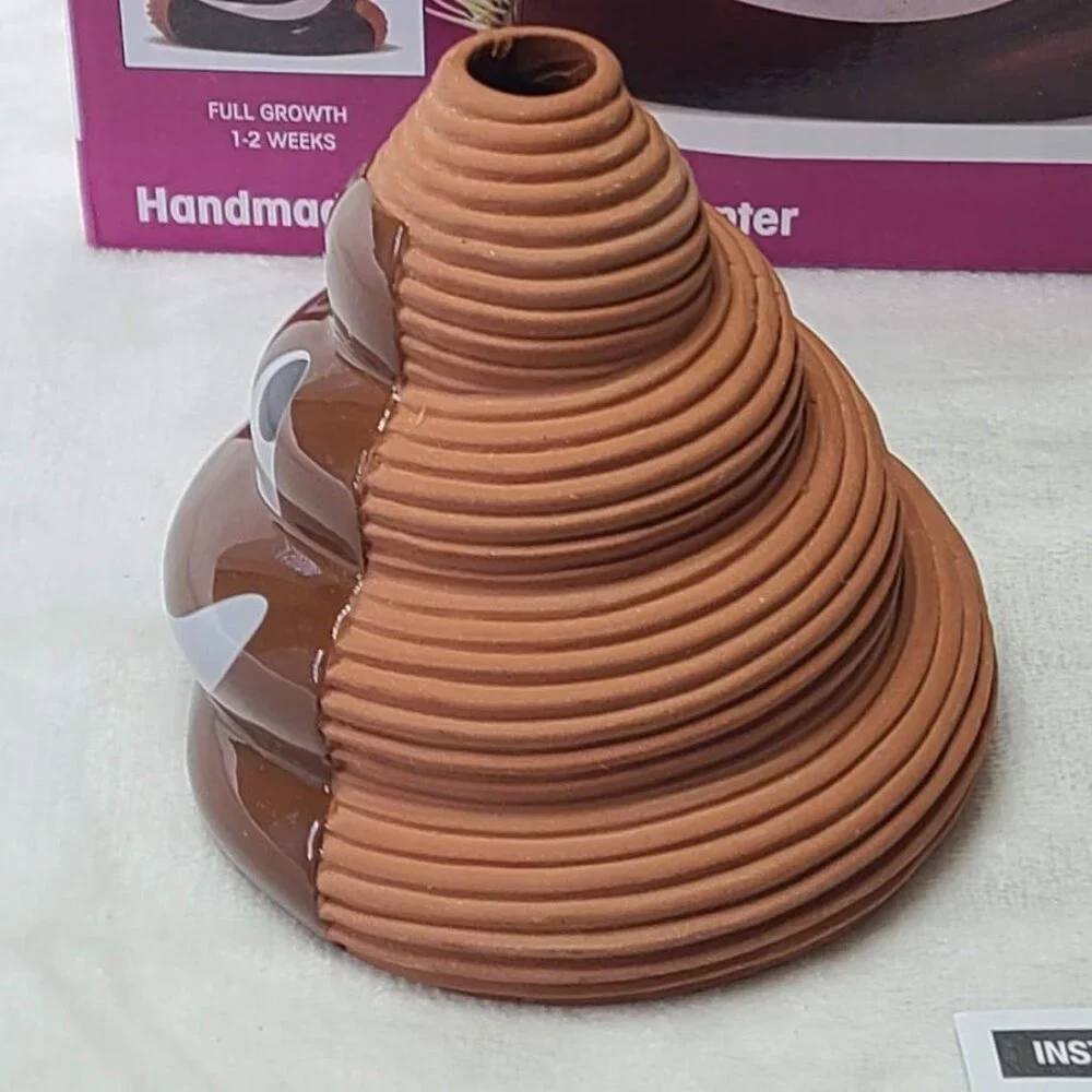 Chia Pet Emoji Poopy W/ Seed Pack Collectible Decorative Planter New Open Box - Picture 13 of 16